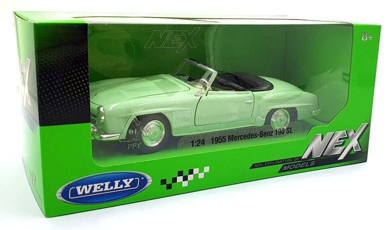 Welly NEX 1/24 Scale Diecast 24118C-W - 1955 Mercedes-Benz 190 SL - Mint Green