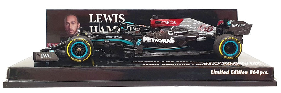 Minichamps 1/43 Scale 410 212144 - F1 Mercedes AMG 1st Qatar GP 2021 Hamilton