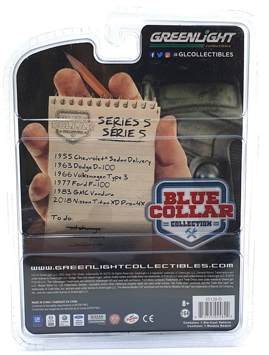 Greenlight 1/64 Scale 35120-D - 1977 Ford F-100 Van - White/Yellow