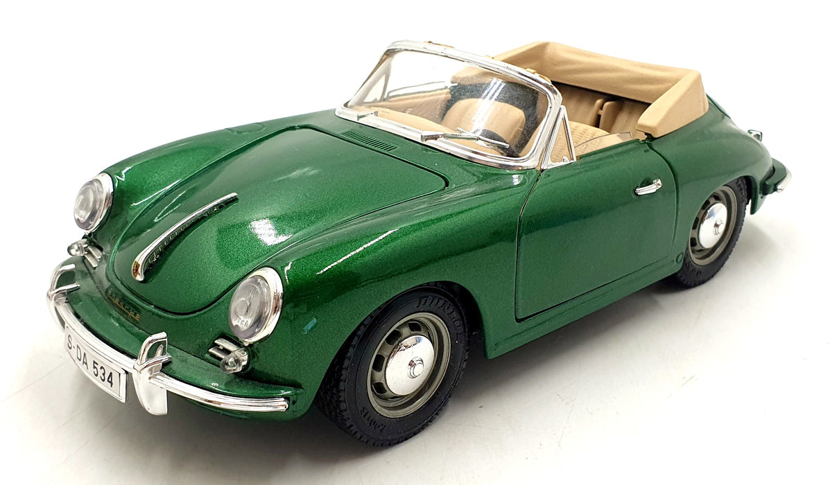 Burago 1/18 Scale Diecast 3051 - Porsche 356B Cabriolet 1961 - Met Green