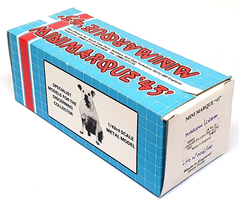 Minimarque 43 1/43 Scale UK2C - 1947 Jaguar 3.5L DHC - Maroon/Cream
