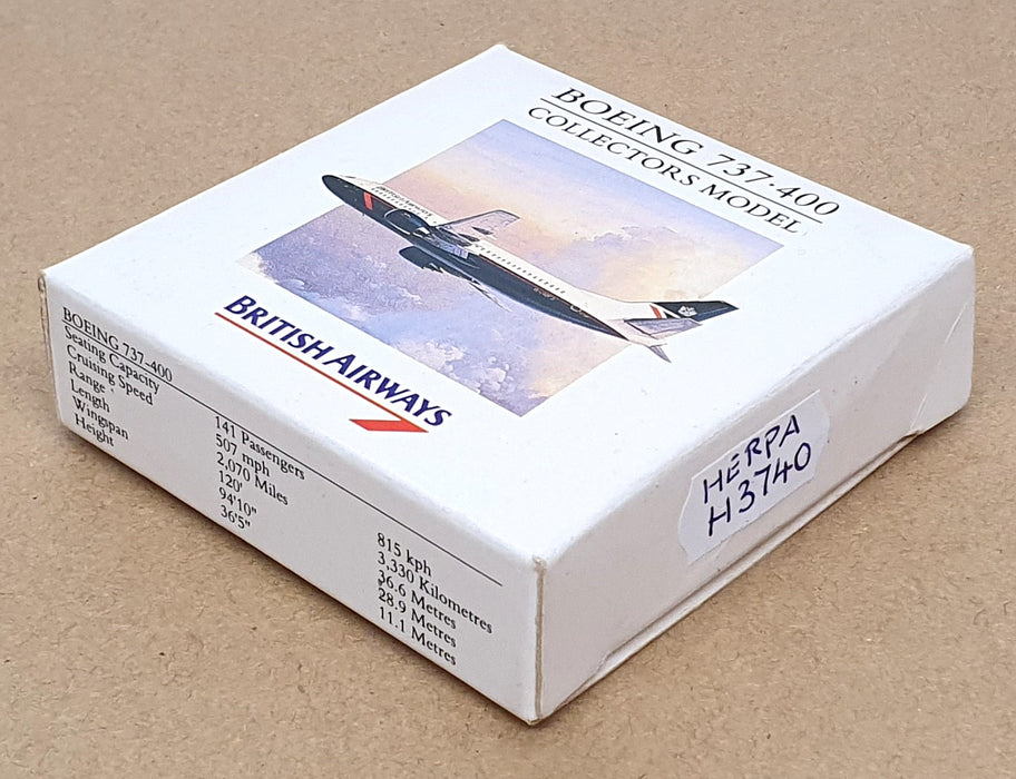 Herpa Appx 7.5cm Long Diecast H3740 - Boeing 737-400 British Airways