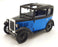 Ricko 1/18 Scale Diecast DC21125M - Austin 7 De Luxe Saloon 1932 - Blue/Black