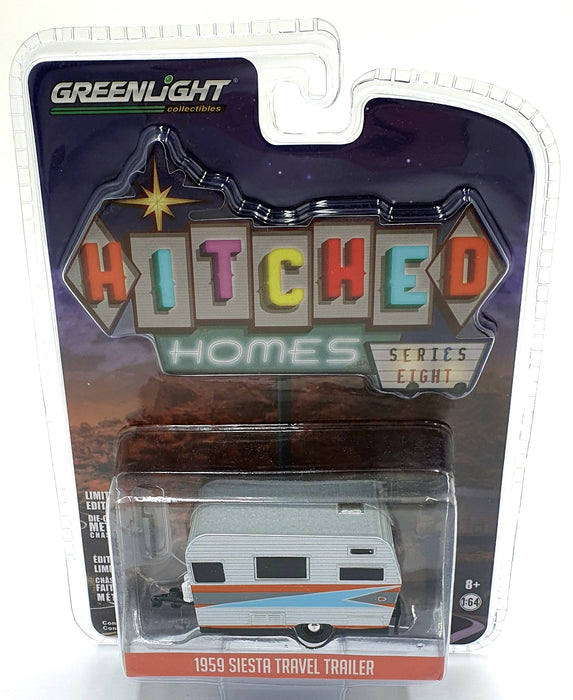 Greenlight 1/64 Scale 34080-B - 1959 Siesta Travel Trailer - Silver