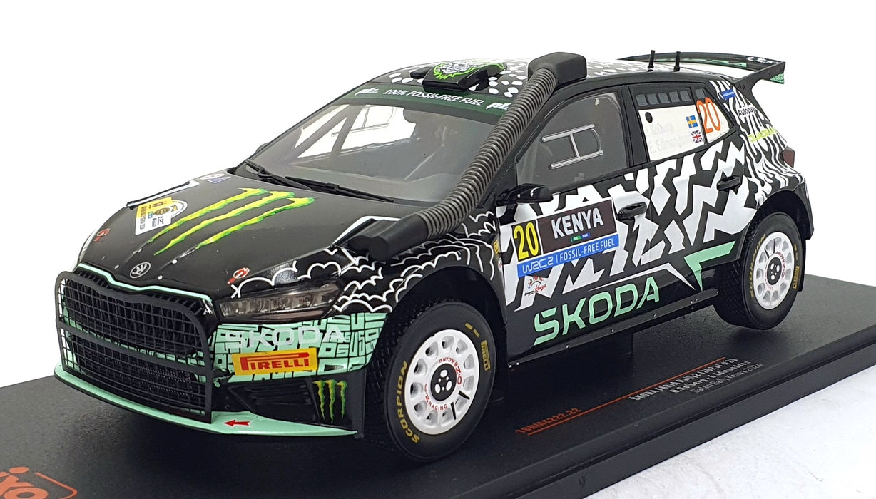 IXO 1/18 Scale Diecast 18RMC222.22 - Skoda Fabia Rally2 (2023) #20 Kenya 2024