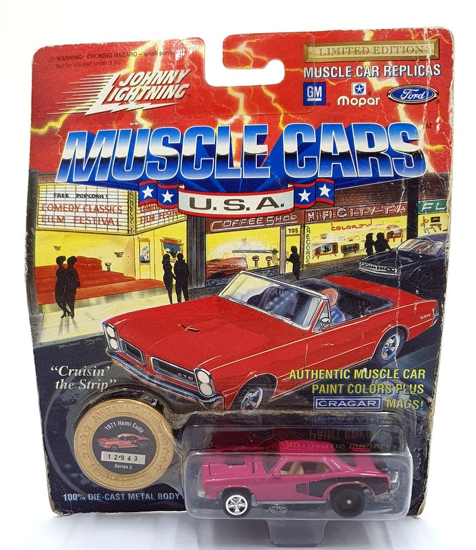 Johnny Lightning 1/64 Scale 200-120- Muscle Cars 1971 Plymouth Hemi Cuda - Pink