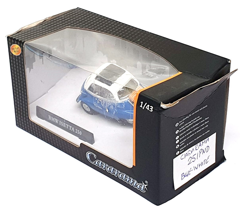 Cararama 1/43 Scale Diecast 251PND - BMW Isetta 250 - Blue/White