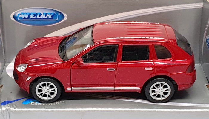 Welly 11cm Long Diecast 42348F-CW - Porsche Cayenne Turbo - Met. Deep Red