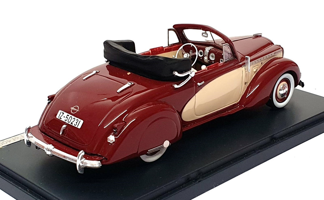 Matrix 1/43 Scale MX41502-031 - 1938 Opel Admiral Hebmuller Cabrio - Maroon