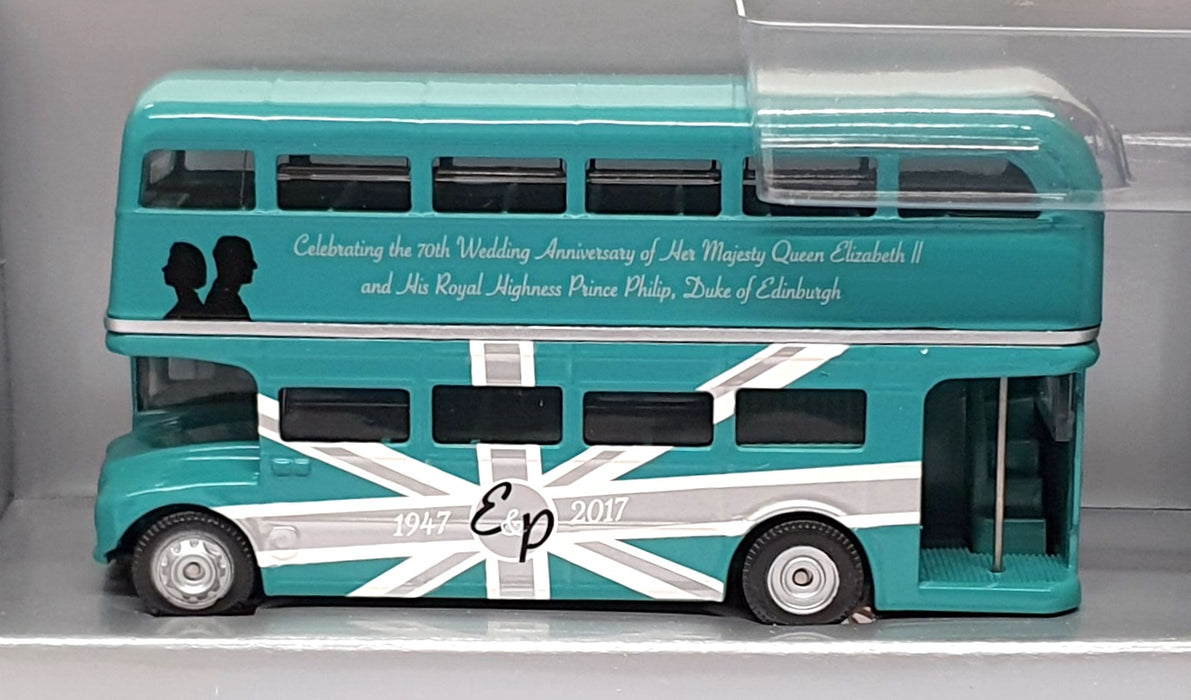 Corgi 12cm Long Diecast CC82327 Classic Routemaster Bus Royal 70th Wedding Ann.