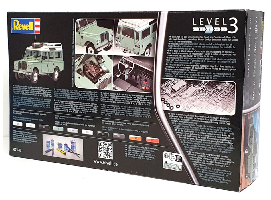 Revell 1/24 Scale Unbuilt Model Kit 07047 - Land Rover Series III LWB