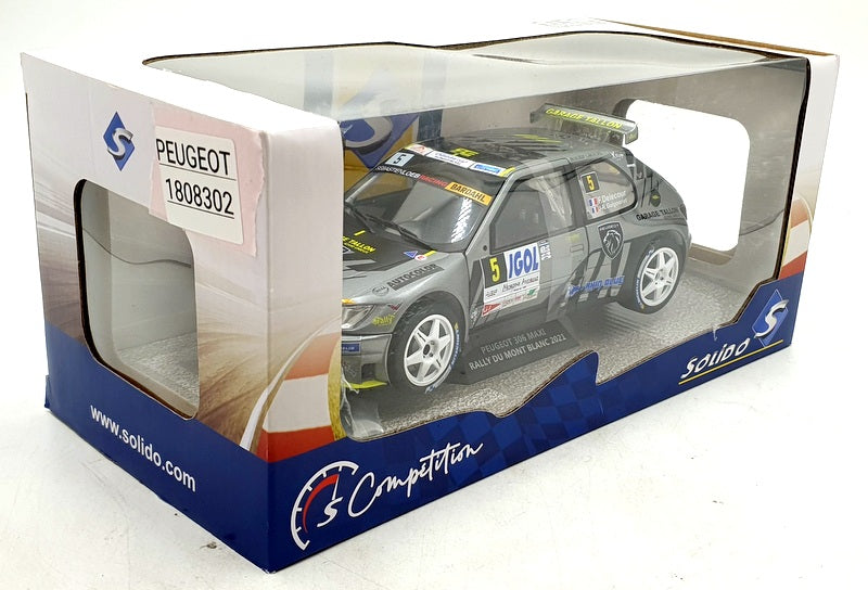 Solido 1/18 Scale Diecast S1808302 Peugeot 306 Maxi Mont Blanc 2021 #5 Delecour