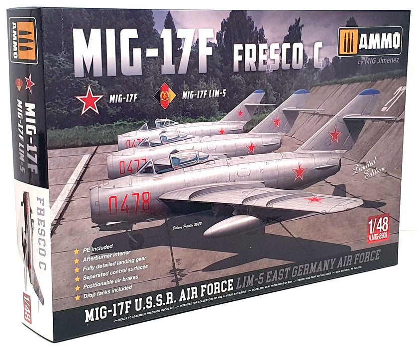 Ammo By Mig Jimenez 1/48 Scale Kit A.MIG-8508 - MiG-17F Fresco C U.S.S.R.