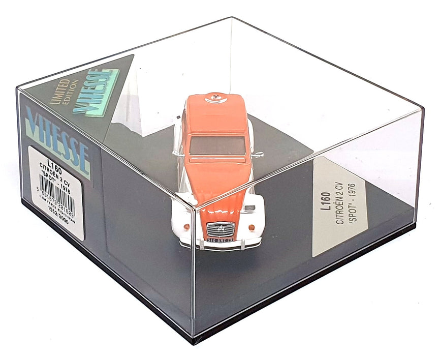 Vitesse 1/43 Scale L160 - 1976 Citroen 2CV Spot - Orange/White
