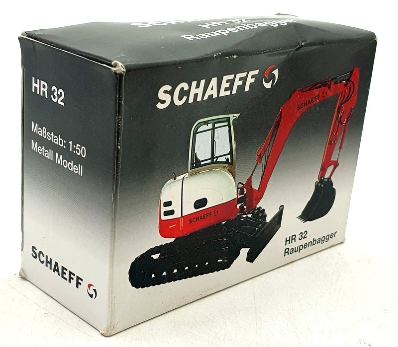Brami Modell 1/50 Scale 21024A - Schaeff HR 32 Raupenbagger - White/Red