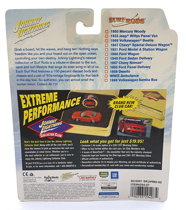 Johnny Lightning 1/64 Scale 294-07 Surf Rods World War II Ambulance - Beige