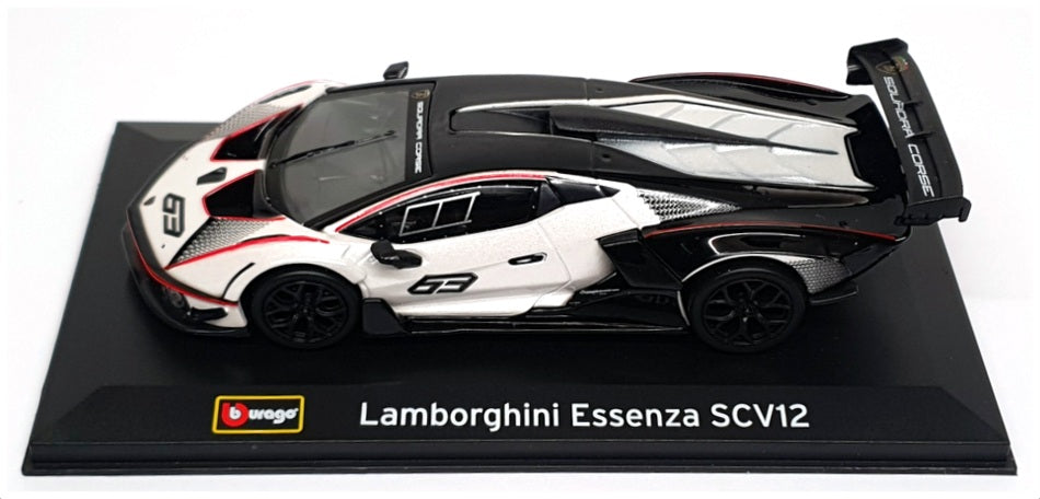 Burago 1/32 Scale 18-41167 - Lamborghini Essenza SCV12 #63 - Black/White