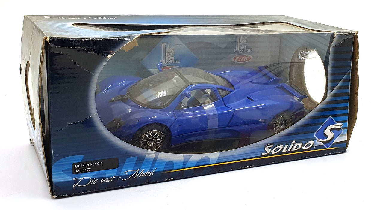 Solido 1/18 Scale Diecast 8172 - Pagani Zonda C12 - Blue