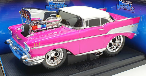 Muscle Machines 1/18 Scale Model 61183 - 1957 Chevrolet Bel-Air - Pink