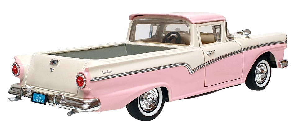 Road Signature 1/18 Scale 18723N - 1957 Ford Ranchero Pick Up - Pink/Ivory