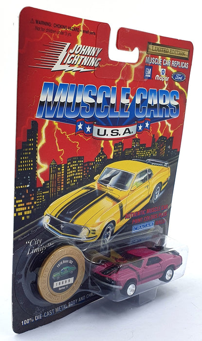 Johnny Lightning 1/64 Scale 200-210 - Muscle Cars 1970 Mustang Boss 302 - Pink