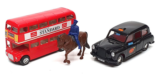 Corgi Diecast 60003 - London Gift Set RM Bus Taxi & Mounted Policeman
