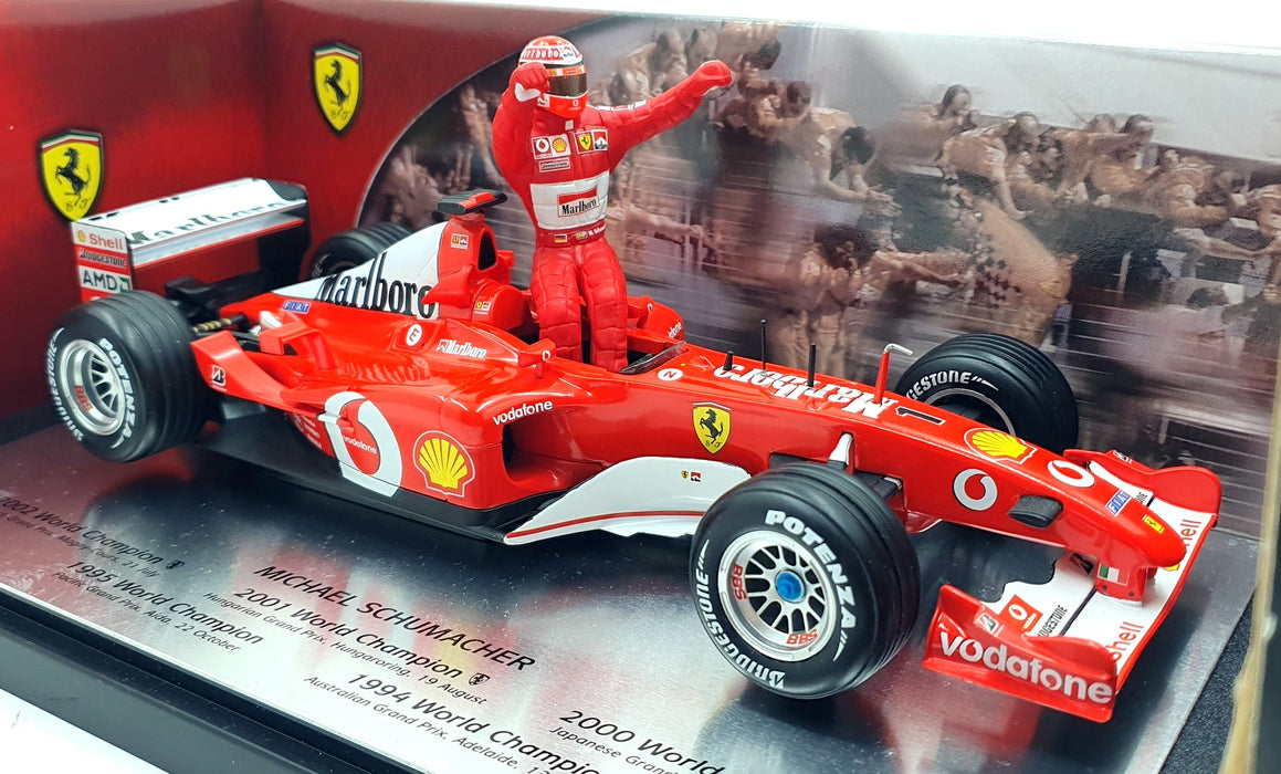 Hot Wheels 1/18 Scale Diecast 54614 - Michael Schumacher 1994 - 2002 World Champ