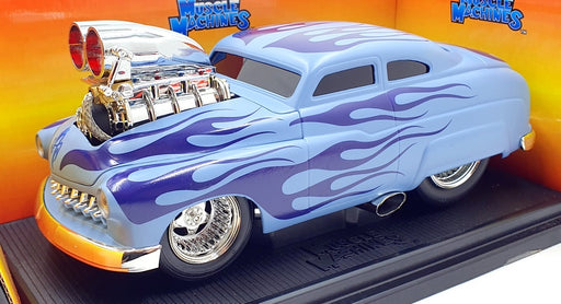Muscle Machines 1/18 Scale Model 71166 - 1949 Mercury - Blue with Blue Flames