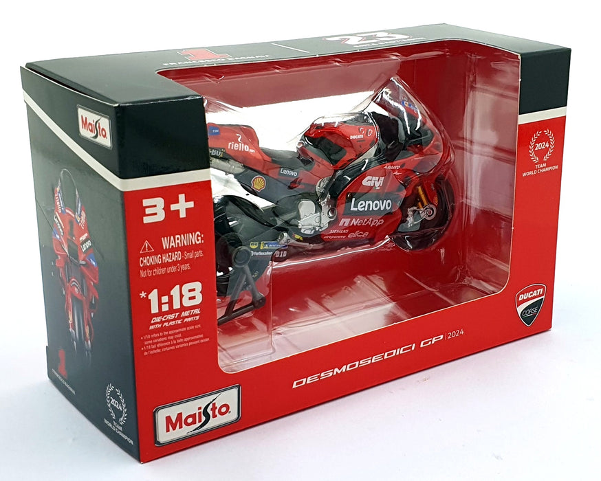 Maisto 1/18 Scale 36398 - Ducati Desmosedici Motorbike #23 GP 2004 - Bastianini