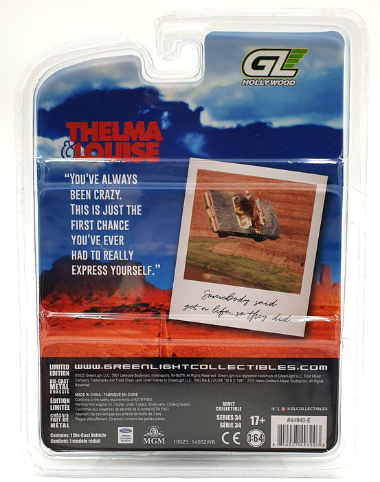 Greenlight 1/64 Scale 44940-E - 1966 Ford Thunderbird - Thelma and Louise