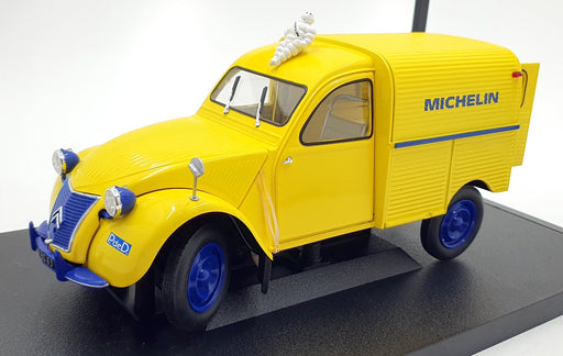 Norev 1/18 Scale 181502 - Citroen 2CV Fourgonnette Michelin Avec Bibendum Yellow
