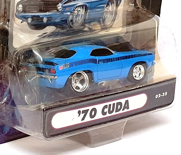 Muscle Machines 1/64 Scale 71161 02-35 - 1970 Plymouth Cuda - Blue