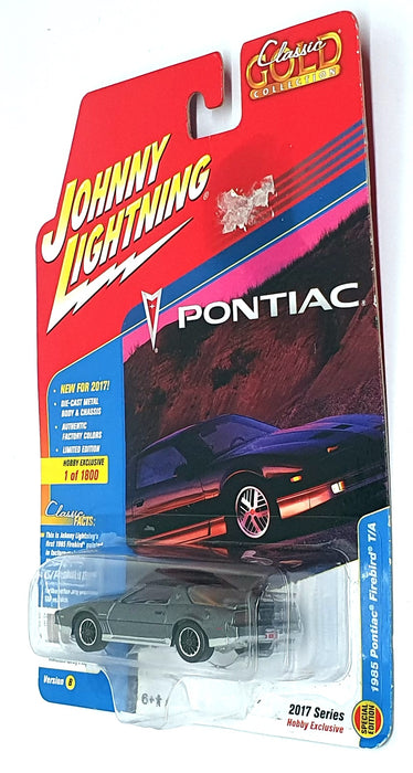 Johnny Lightning 1/64 Scale JLCG011 - 1985 Pontiac Firebird - Medium Gray Poly