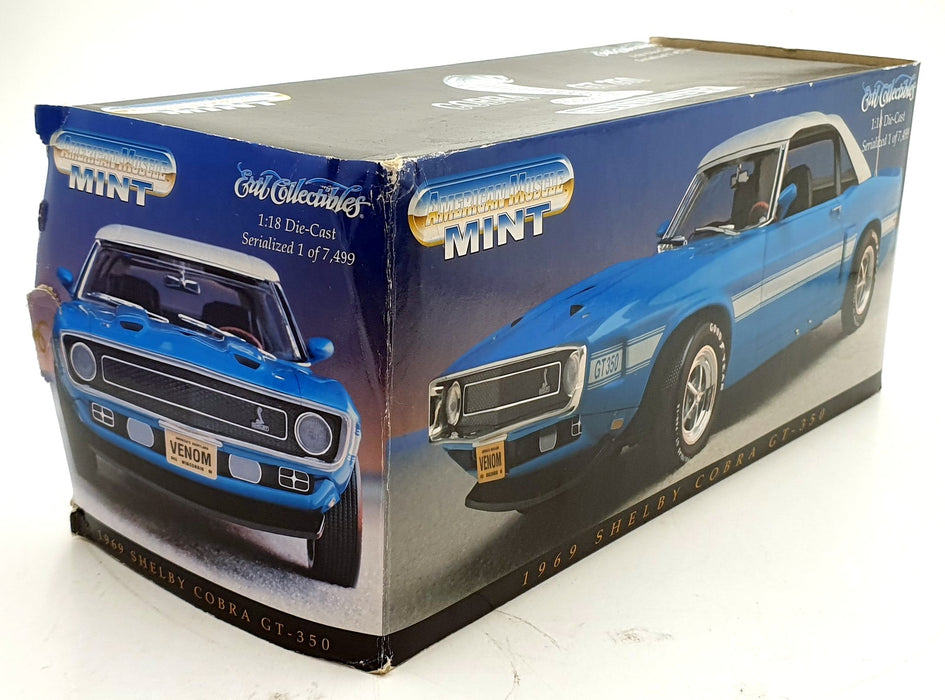 Ertl 1/18 Scale Diecast 32073 - 1969 Shelby Cobra GT-350 - Blue