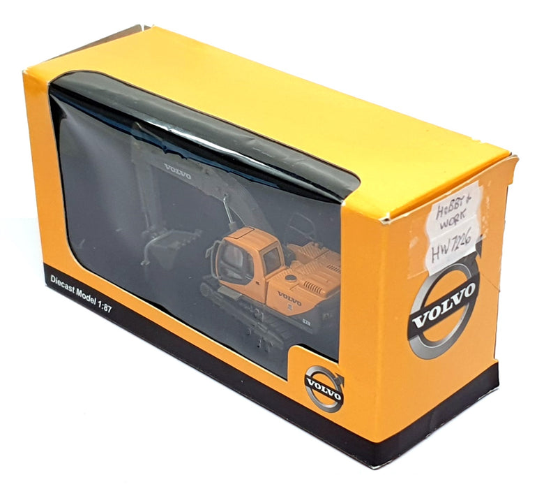 Hobby & Work 1/87 Scale HW7226 - Volvo EC210 Excavator - Yellow
