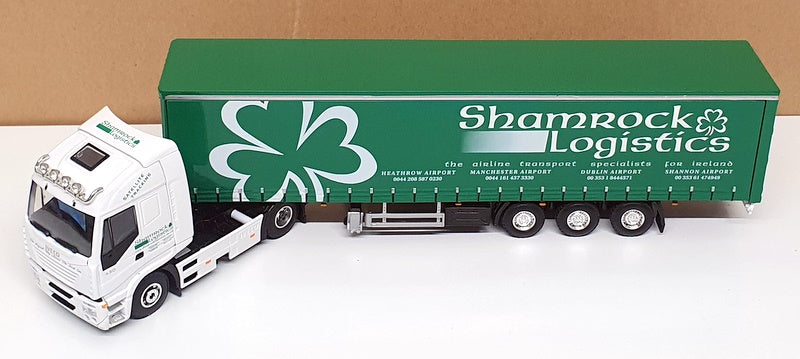 Lion Toys 1/50 Scale SL01G Iveco Truck & Trailer Shamrock Logistics White/Green