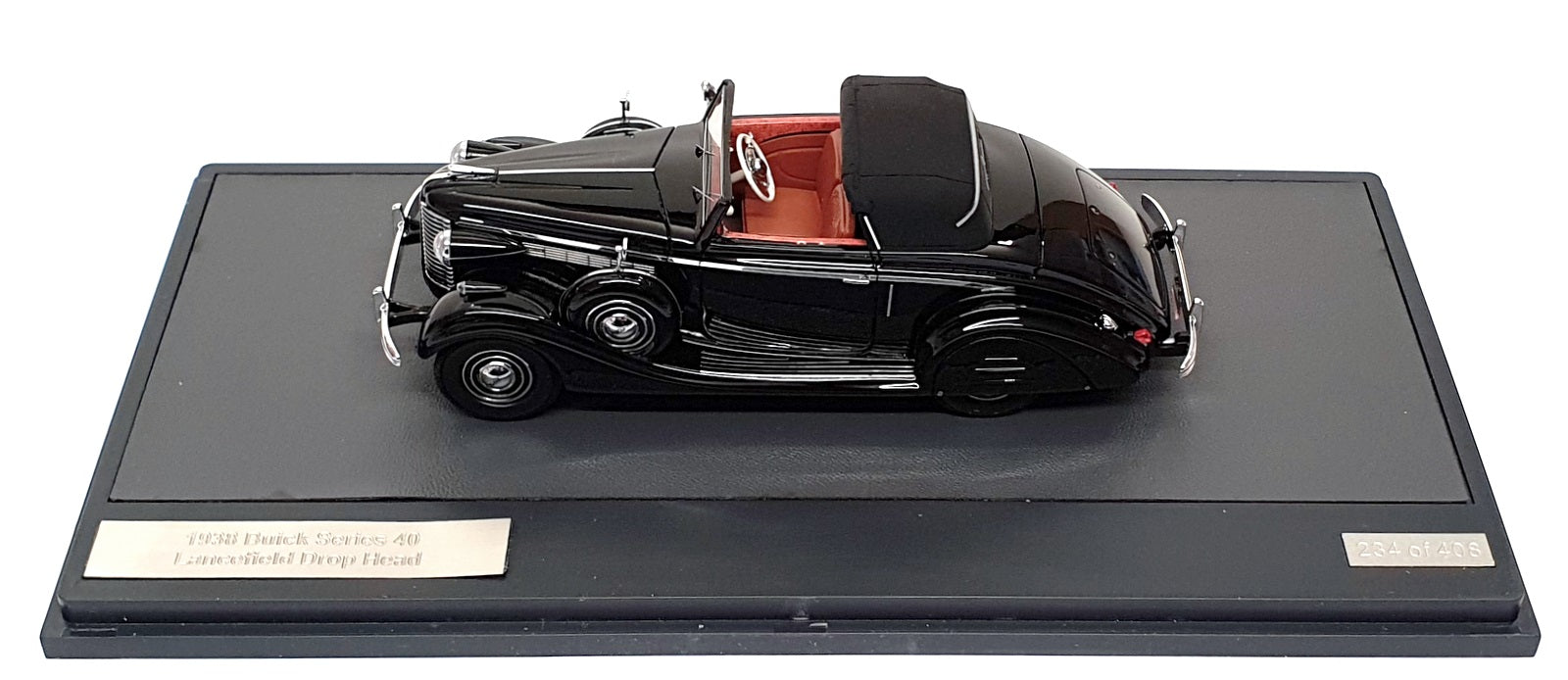 Matrix 1/43 Scale MX50206-061 - 1938 Buick S40 Lancefield Drop Head - Black
