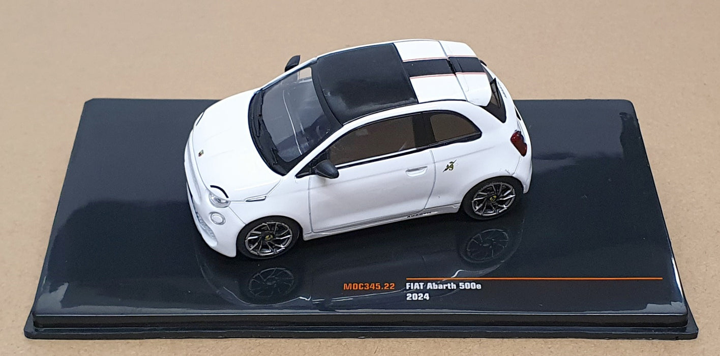Ixo Models 1/43 Scale Diecast MOC345.22 - 2024 Fiat Abarth 500e - White