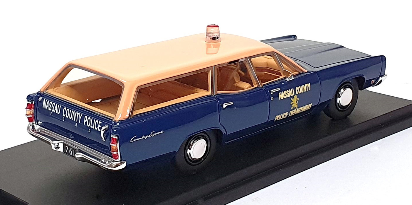 Goldvarg 1/43 Scale GC-094 - 1970 Ford Galaxie Nassau Police Car - Dk. Blue/Pink