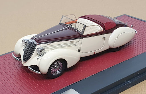 Matrix 1/43 Scale MX41806-011 1938 Steyr 220 Glaser Sport Cabrio - Maroon/White
