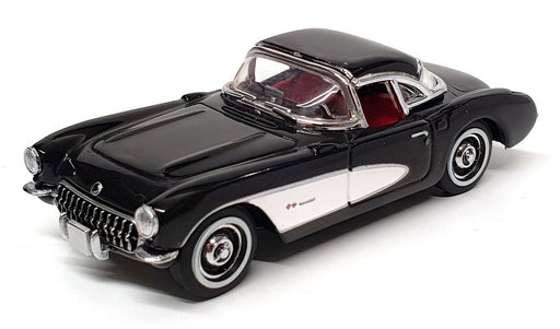 Matchbox 1/43 Scale DYG06-M - 1956 Chevrolet Corvette - Black/White