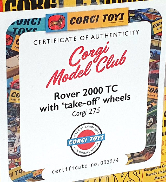 Corgi Toys 275 Reissue CD54321040 - Rover 2000 TC Take Off Wheels - Met. Green