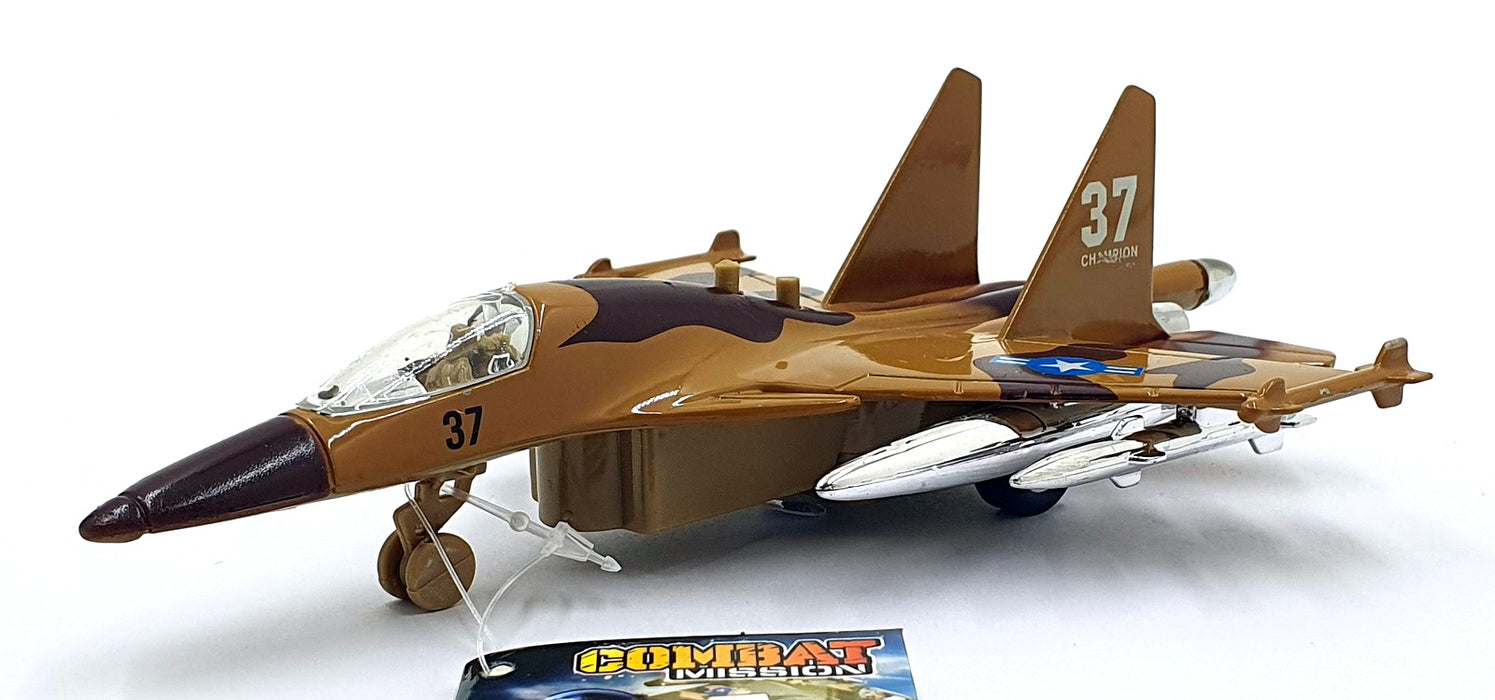 Combat Mission 1/120 Pull Back and Go TY2930 Fighter Planes Lights/Sounds Brown