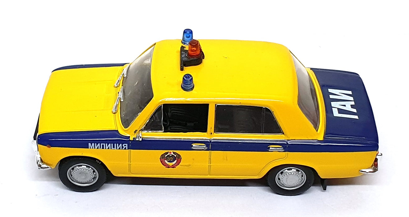 DeAgostini 1/43 Scale 7226X - Russian VAZ 2101 Police Car - Yellow/Blue