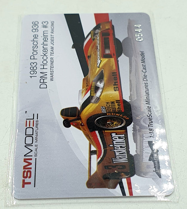 TSM 1/18 Scale TSM121805 - 1983 Porsche 936 DRM Hockenheim #3 Joest Racing
