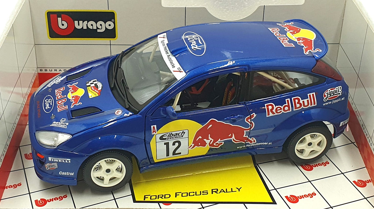 Burago 1/18 Scale Diecast 332813 - Ford Focus Rally Red Bull #12 - Blue