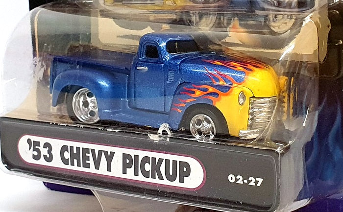 Muscle Machines 1/64 Scale 71161 02-27 - 1959 Chevy Pick-Up Truck - Blue/Yellow