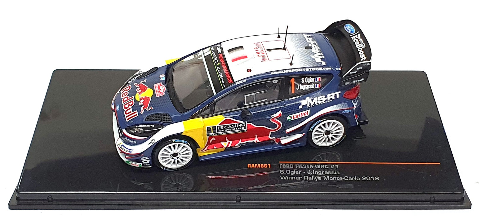 Ixo 1/43 Scale RAM661 - Ford Fiesta WRC #1 1st Monte Carlo 2018 Ogier/Ingrassia