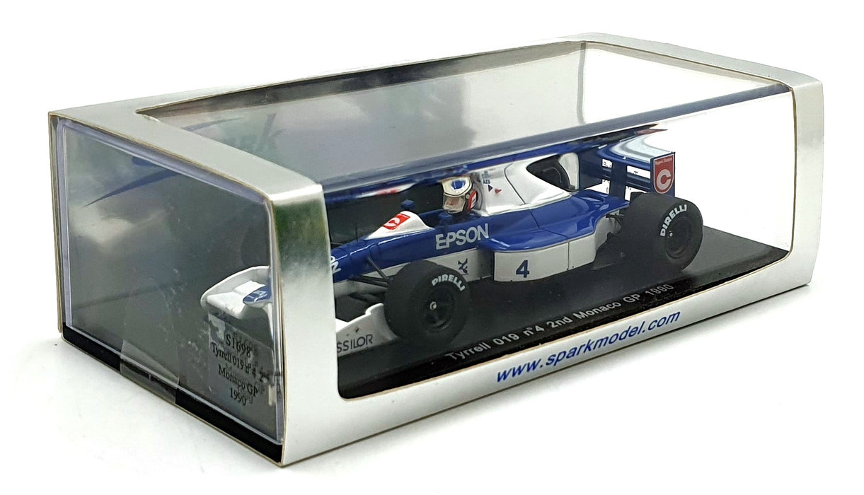 Spark 1/43 Scale S1698 - Tyrrell 019 #4 2nd Monaco GP 1990 - Alesi