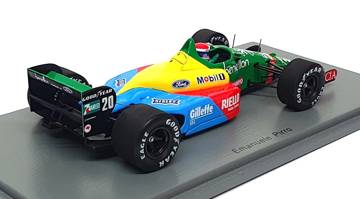 Spark Model 1/43 Scale S5206 - F1 Benetton B188 #20 French GP 1989 E. Pirro